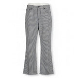 ATM Womens Black & White Stripe Cotton/Spandex Cropped Wide-Leg Pants Size 0