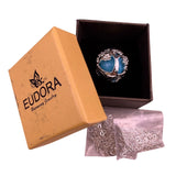 Eudora Women Silver Tone Blue Alloy Tree Of Life Harmony Bola Pendant Necklace