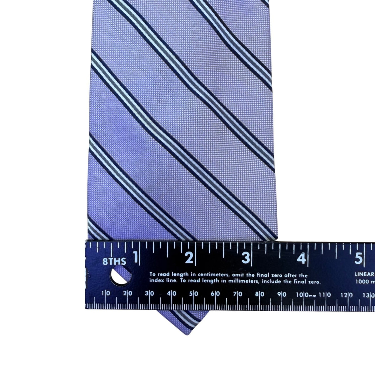 Jos A Bank Mens Purple 100% Silk Striped Handmade Necktie Classic Design