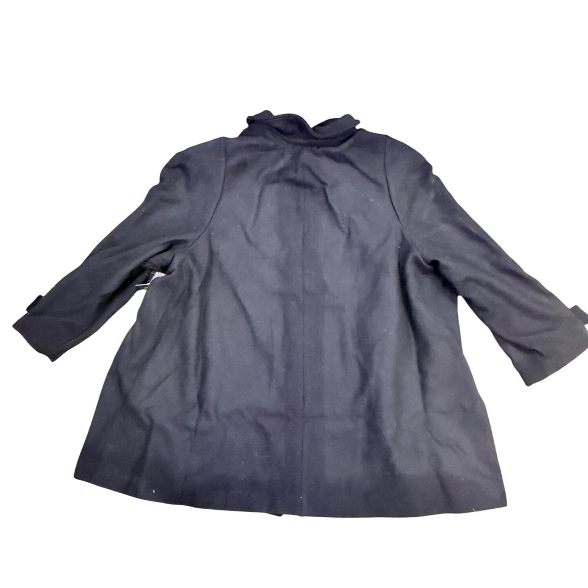 Woman Within Womens Black Swing Coat Button Front Lightweight Size 38W