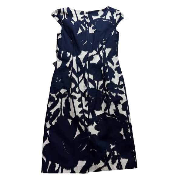 Adrianna Papell Women’s Navy/White  Sleeveless Dress Abstract Print Size 2 - New