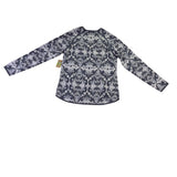 Title Nine Womens Grey/White Merino Wool Knit Long Sleeve Sweater Sz XL