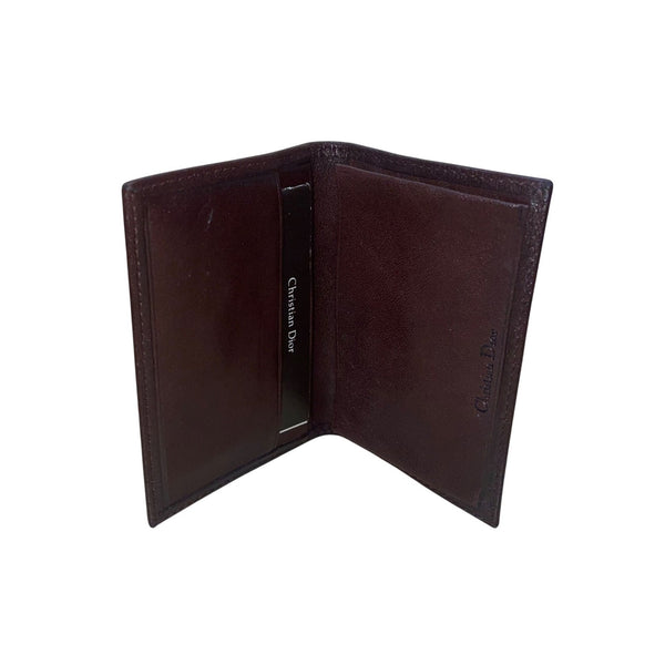 Christian D Mens Brown Leather Bi-Fold Wallet Elegant Compact Design