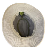 Scala Mens Beige Canvas Bucket Hat W/ Leather Band Sun Protection