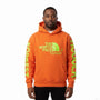 The North Face Mens Orange Cotton Hoodie Collaboration With Online Ceramics Sz M