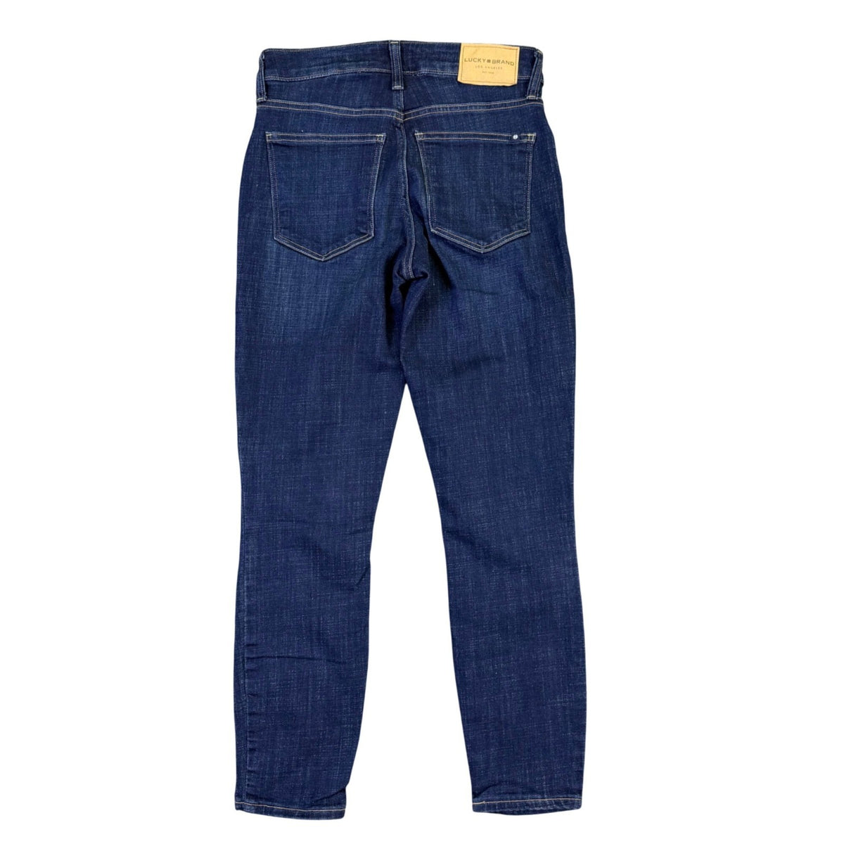 Lucky Brand Womens Blue Denim Skinny Jeans High Rise Button Fly Size 6