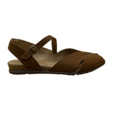 Earth Origins Women’s Almond Leather Adhesive Strap Palomos Percy Sandals Sz 11