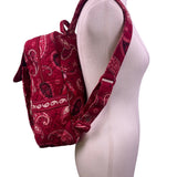 Vera Bradley Women’s Red Cotton Quilted Paisley Print Adjustable Straps Backpack