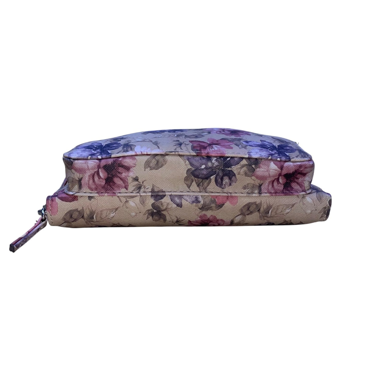 Mundi Women’s Beige Floral Faux Leather Adjustable Strap Crossbody Clutch Bag