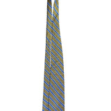 Brooks Brothers Mens Yellow & Blue Striped Pure Silk Necktie