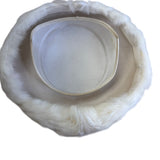 Vintage White Rabbit Fur Womens Beret Hat
