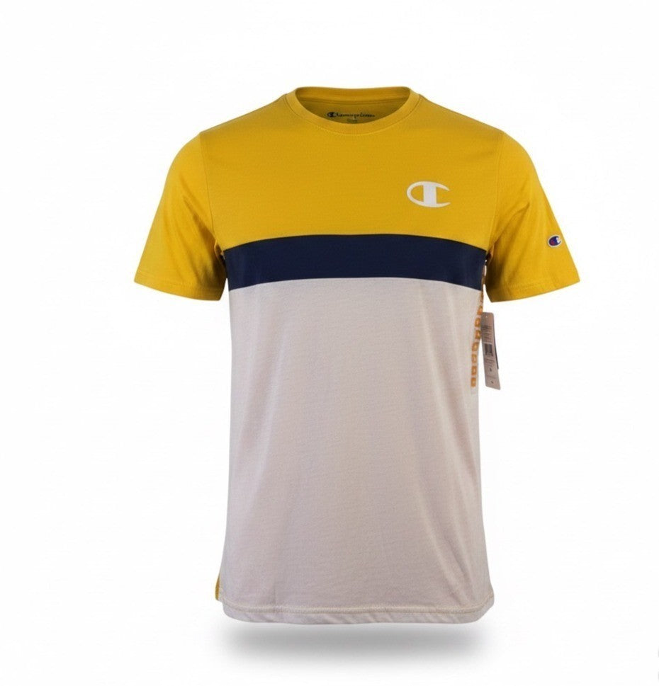 Champion Youth Gold/Navy/WhiteColorblock T-Shirt Size 18/20