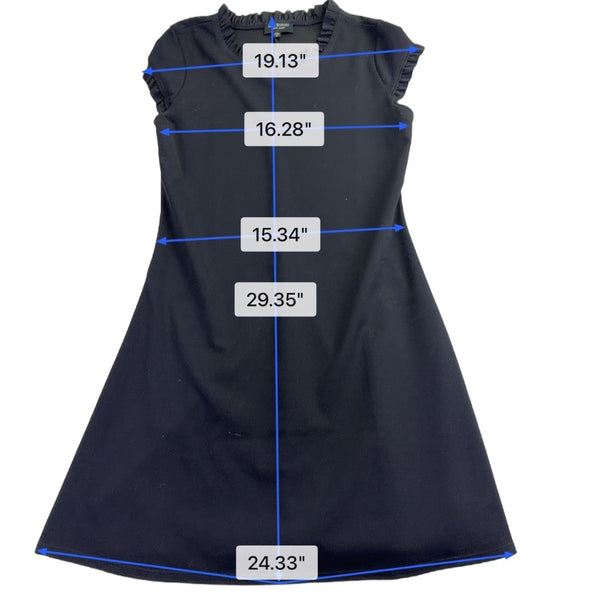 Isaac Mizrahi Womens Black Short Sleeve A-Line Dress Size S