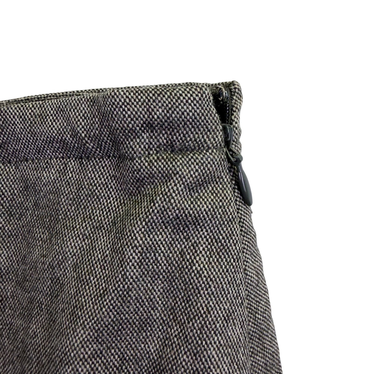 Banana Republic Womens Gray Wool Blend A-Line Skirt With Drawstring Waist Sz 14