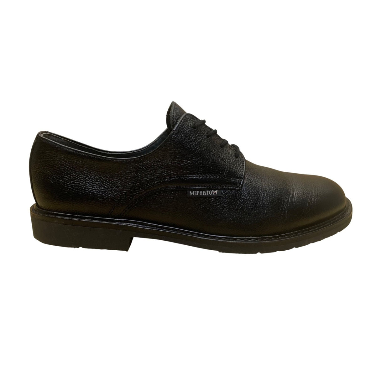 Mephisto Men’s Black Leather Comfort Lace-Up Derby Shoes Size 11