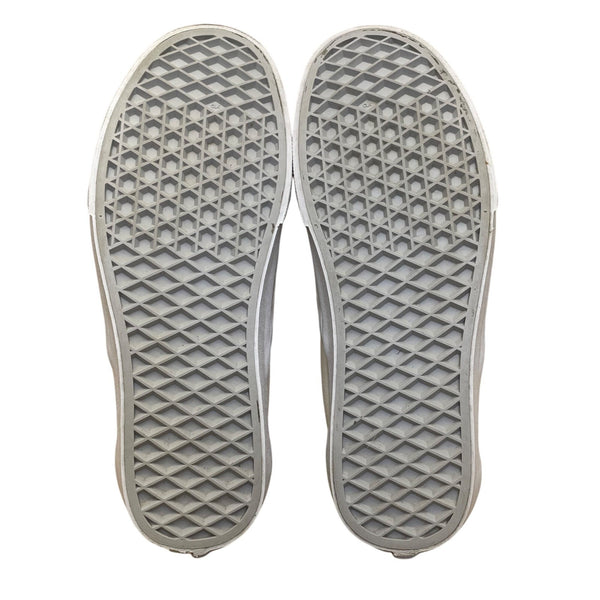Vans Unisex White Canvas Low Top Slip-On Flat Sneakers Size W7/M5.5
