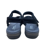 Clarks Women's Black Fabric Adhesive Strap Closure Bow Detail Sandals Size 7.5