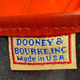 Dooney & Bourke Womens Red Canvas & Leather Shoulder Tote Bag Adjustable Strap