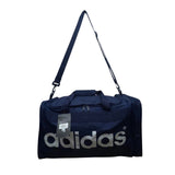Adidas Unisex Blue Nylon Duffle Bag Logo Design Adjustable Strap One Size