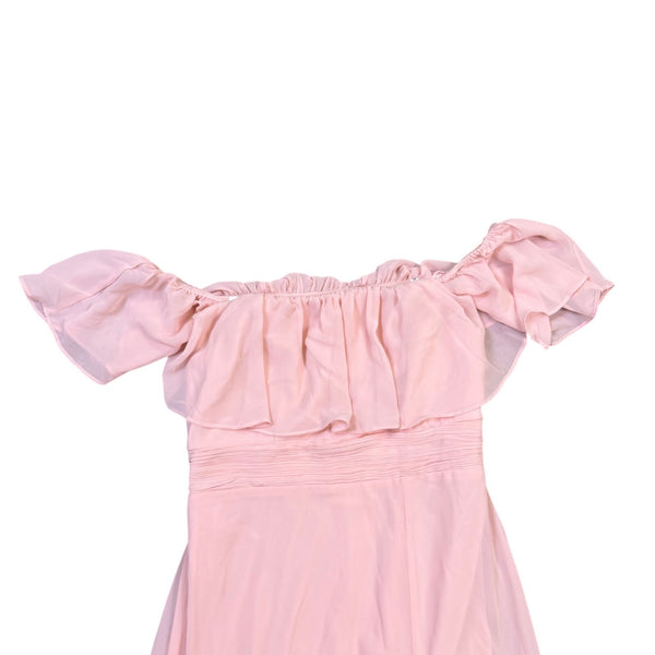 Ever Pretty Womens Pink Polyester Off Shoulder Maxi Dress Size L