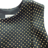 Calvin Klein Womens Black & Gold Polka Dot Sheath Dress Size 12