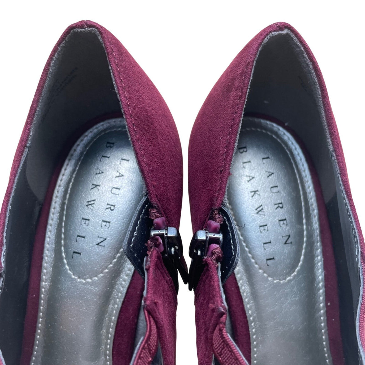 Lauren Blakwell Women’s Purple Suede Crisscross Strap Marika Platform Pumps Sz 7