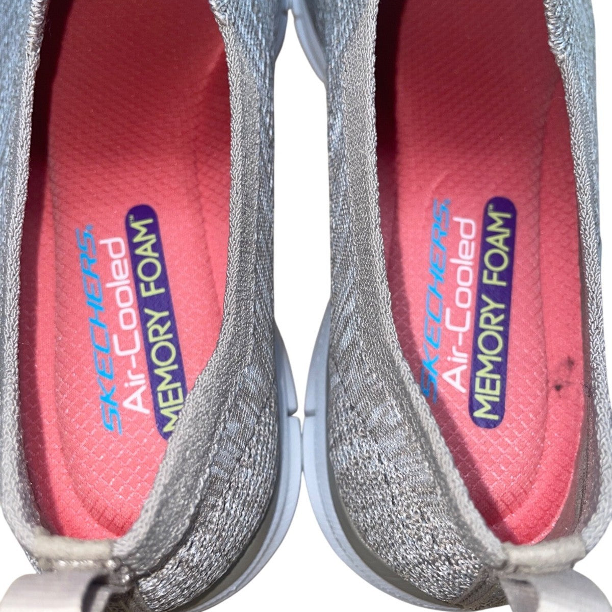 Skechers Women’s Gray Slip-On Air Cooled Memory Foam Walking Shoes Size 11