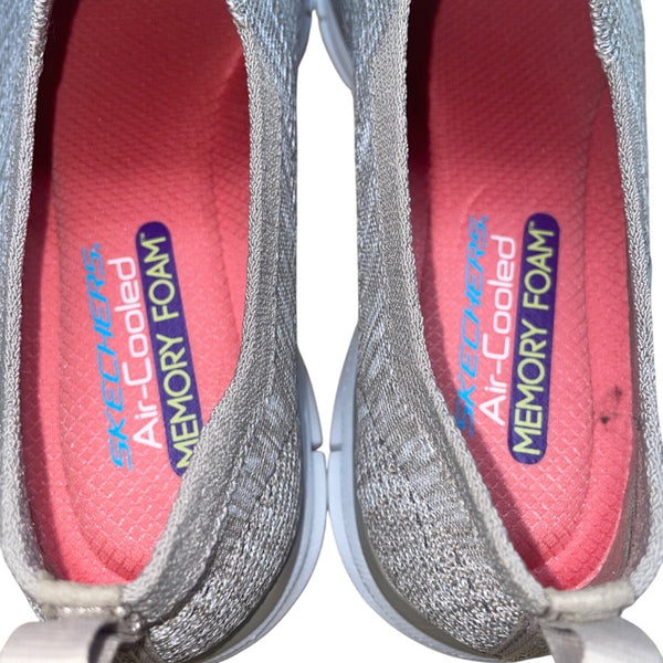Skechers Women’s Gray Slip-On Air Cooled Memory Foam Walking Shoes Size 11