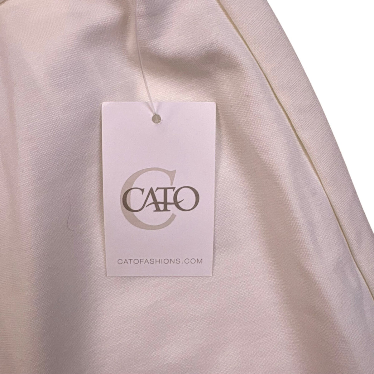 Cato Womens White Rayon Blend Trumpet Hem Skirt Elegant Style Size 14/16W