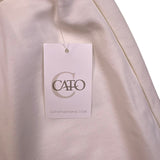 Cato Womens White Rayon Blend Trumpet Hem Skirt Elegant Style Size 14/16W