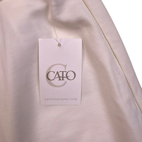 Cato Womens White Rayon Blend Trumpet Hem Skirt Elegant Style Size 14/16W