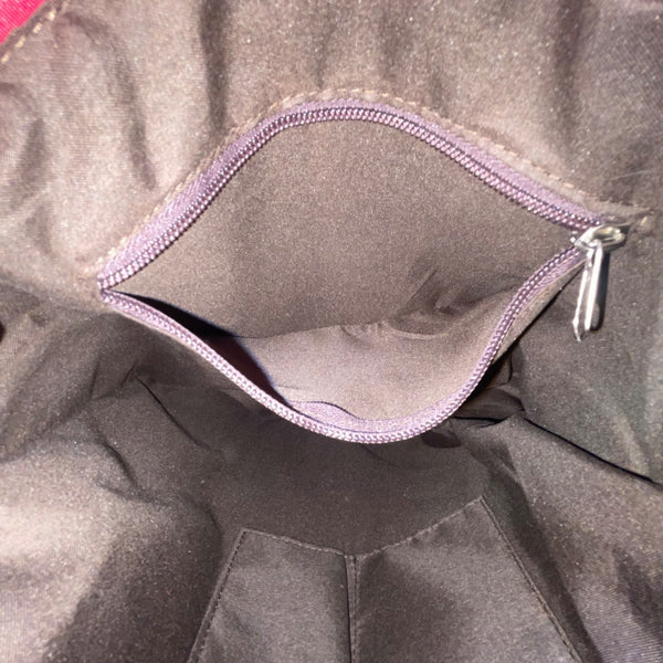 Kaukko Women’s Purple Canvas With Cat Design & Side Adjustable Straps Tote Bag