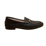 Sam Edelman Women’s Black Leather Gold Bit Detail Slip-On Loafers Size 7M