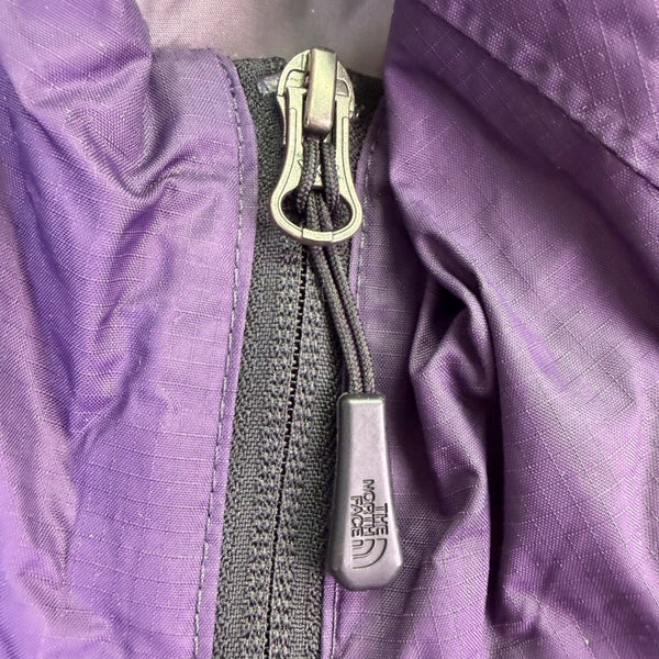 The North Face Mens Purple/Black Nylon Hooded Rain Jacket Size M