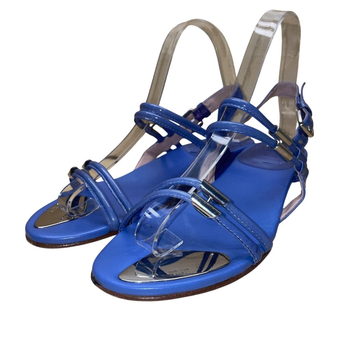 Stuart Weitzman Women’s Blue Adjustable Strappy Slingback Wedge Sandals Size 6.5