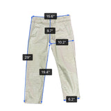 Flog Womens Beige Metallic Houndstooth Capri Pants Stretch Drawstring Sz 29