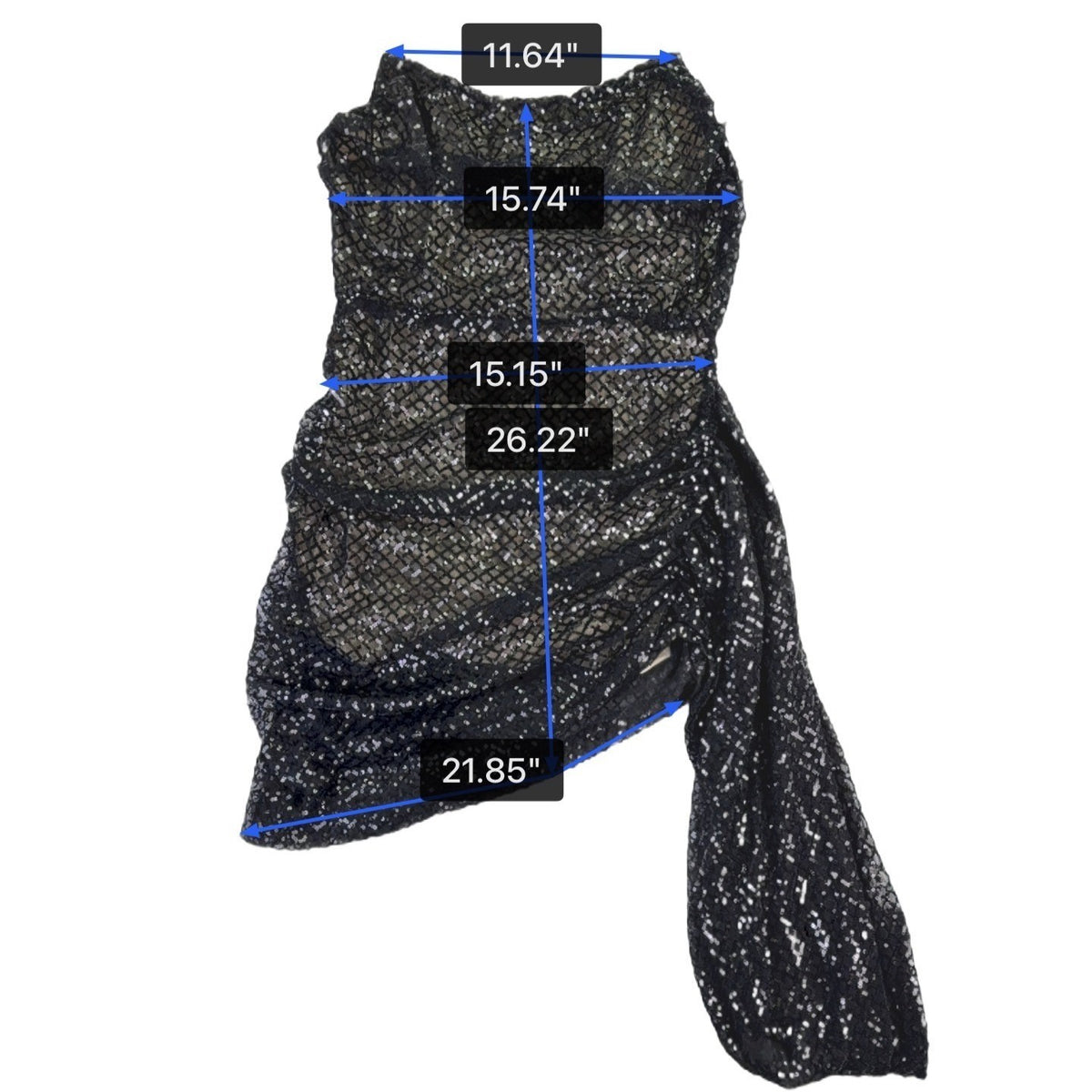 Fashion Nova Womens Black Sequined Stretch Dress Party Evening Size 1X