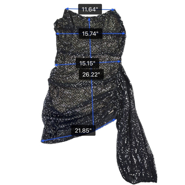 Fashion Nova Womens Black Sequined Stretch Dress Party Evening Size 1X