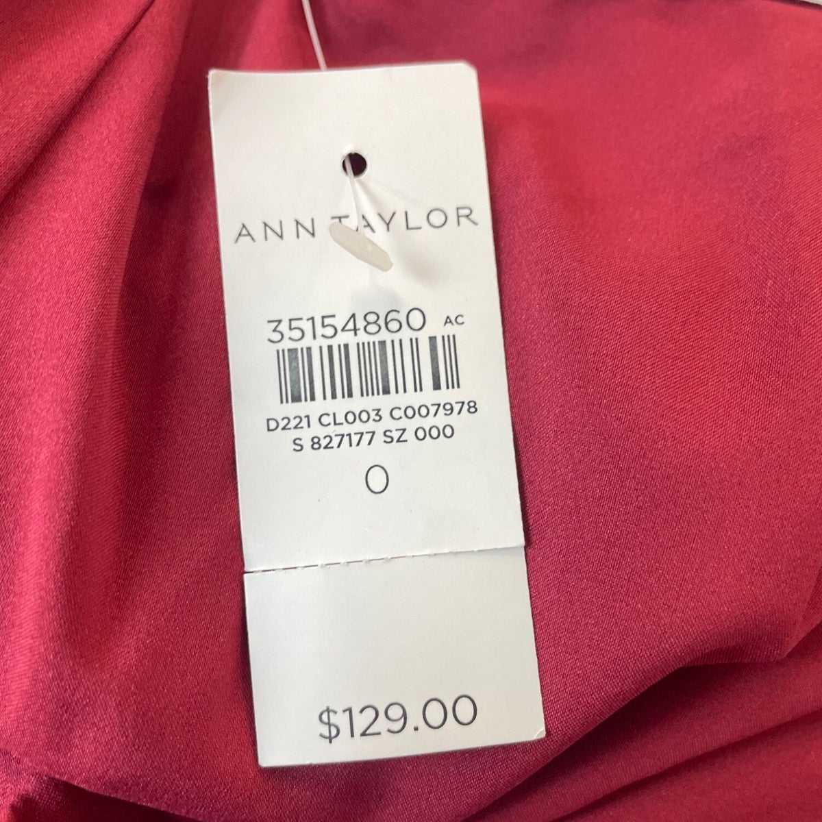 Ann Taylor Womens High Rise Wide Leg Red Pants Sz 0 - New