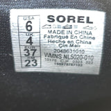 Sorel Women’s Black Suede Lug Sole Pull-On Evie ll Chelsea Boots Size 6