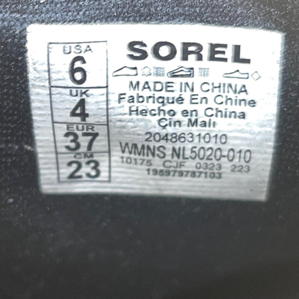 Sorel Women’s Black Suede Lug Sole Pull-On Evie ll Chelsea Boots Size 6