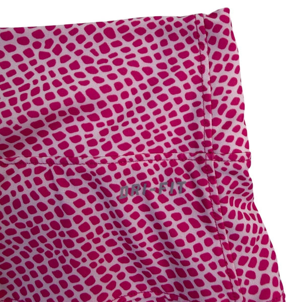 Nike Womens Pink Dri-FIT Polyester & Spandex Skort Animal Print Size Large