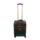 Samantha Brown Unisex Teal & Brown Faux Croc-Embossed Spinner Carry-On Luggage