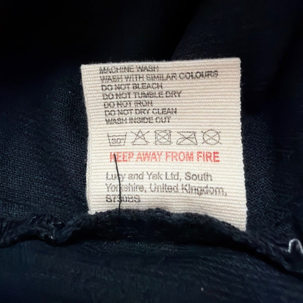 Lucy & Yak Womens Black Corduroy Overalls Adjustable Size UK 8R