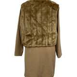 Multi Look IMAN  Coat & Vest Caramel Size 1X Winter Office Attire