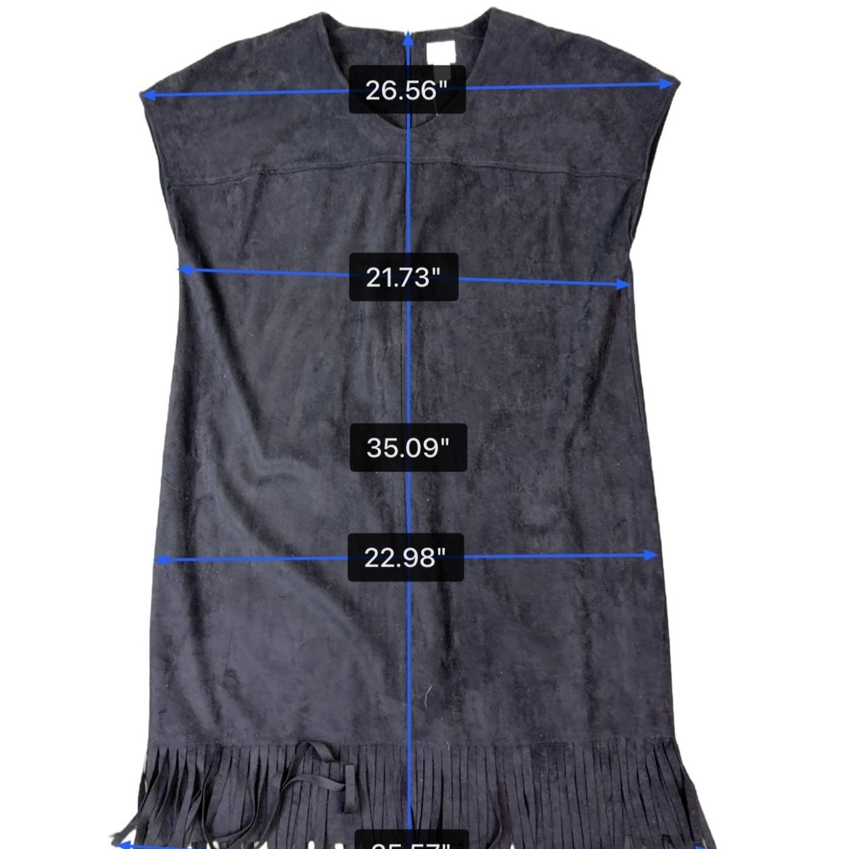 Chicos Womens Black Tassel-Trim Sleeveless Shift Dress Size 2