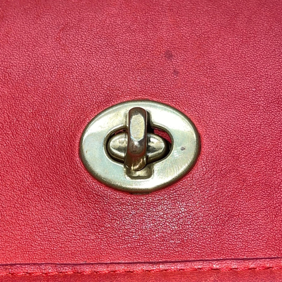 Coach Women’s Ruby Red Glove-Tanned Leather Turnlock Closure Crossbody Bag