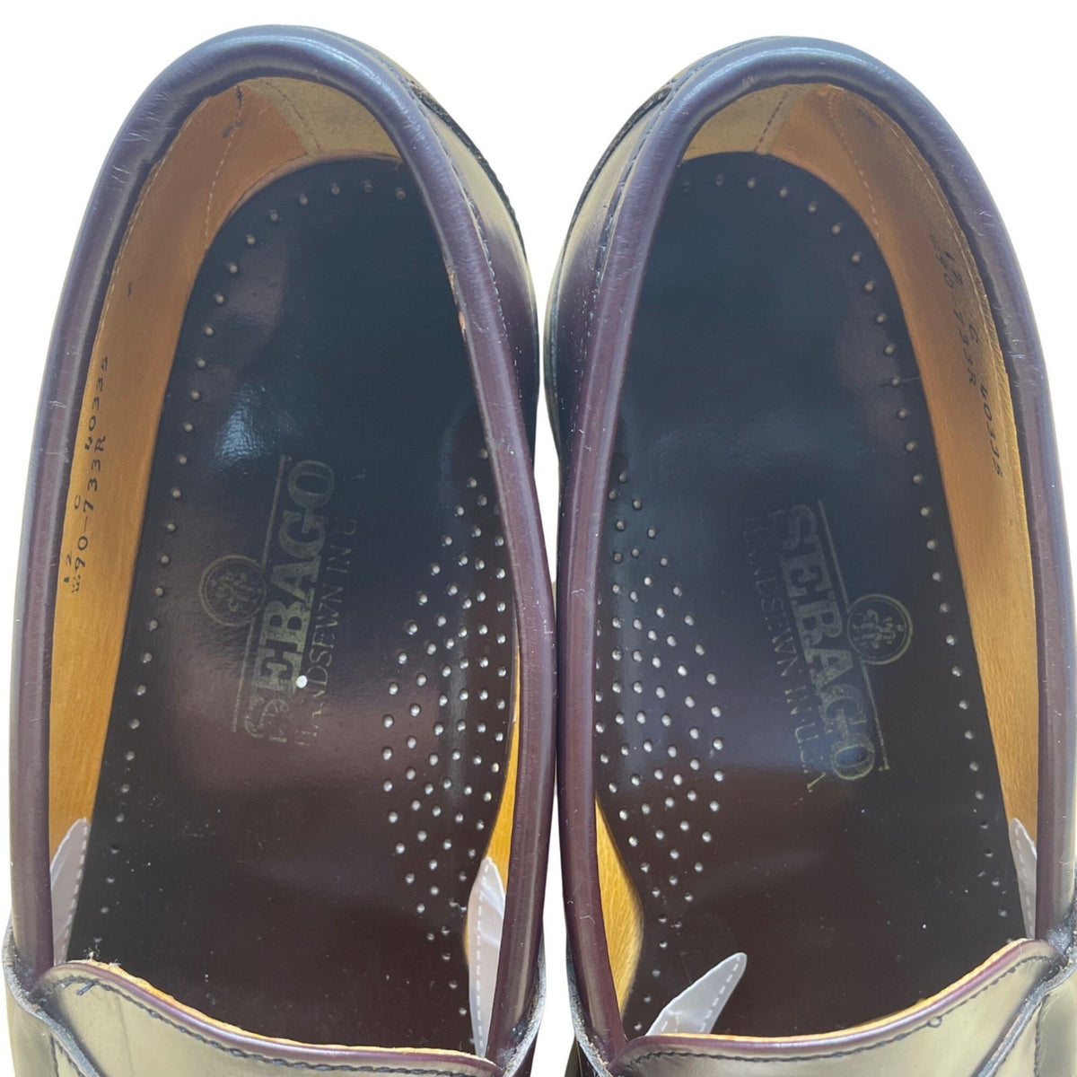 Sebago Men’s Burgundy Leather Handsewn Loafers Slip-On Dress Shoes Size 12 C
