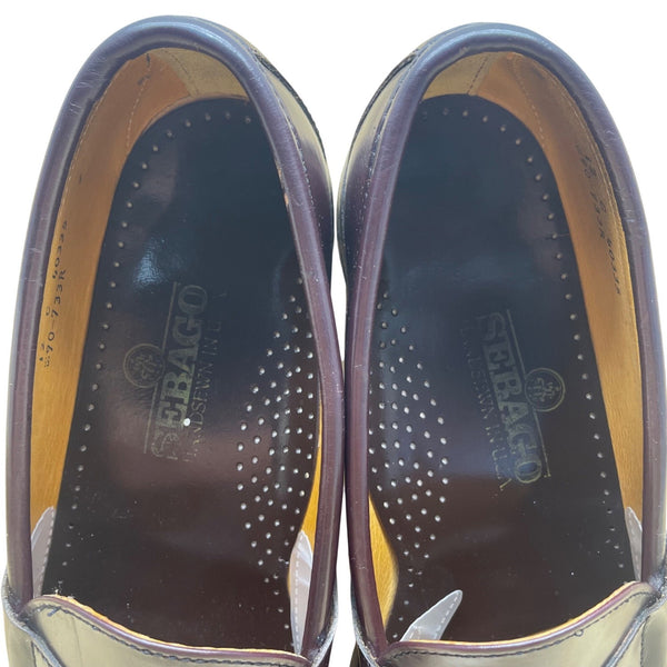 Sebago Men’s Burgundy Leather Handsewn Loafers Slip-On Dress Shoes Size 12 C