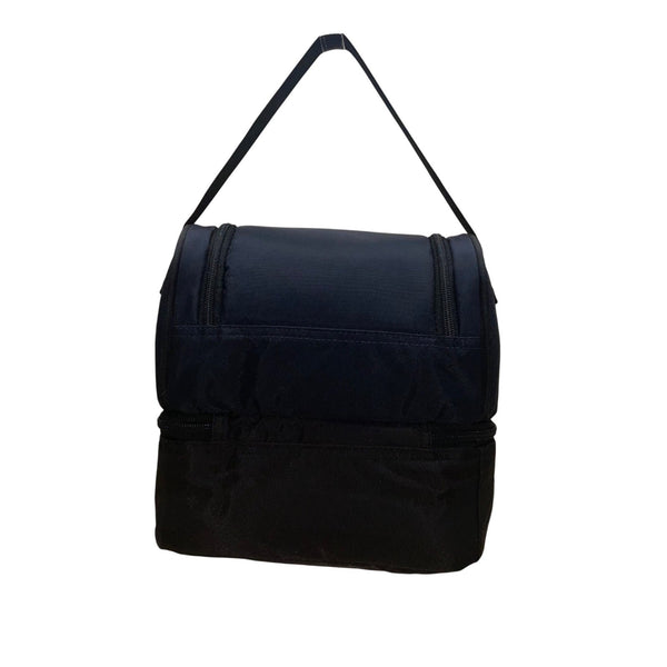 Eddie Bauer Navy & Black Lunch Bucket Bag Insulated Zipper Compartments One Size